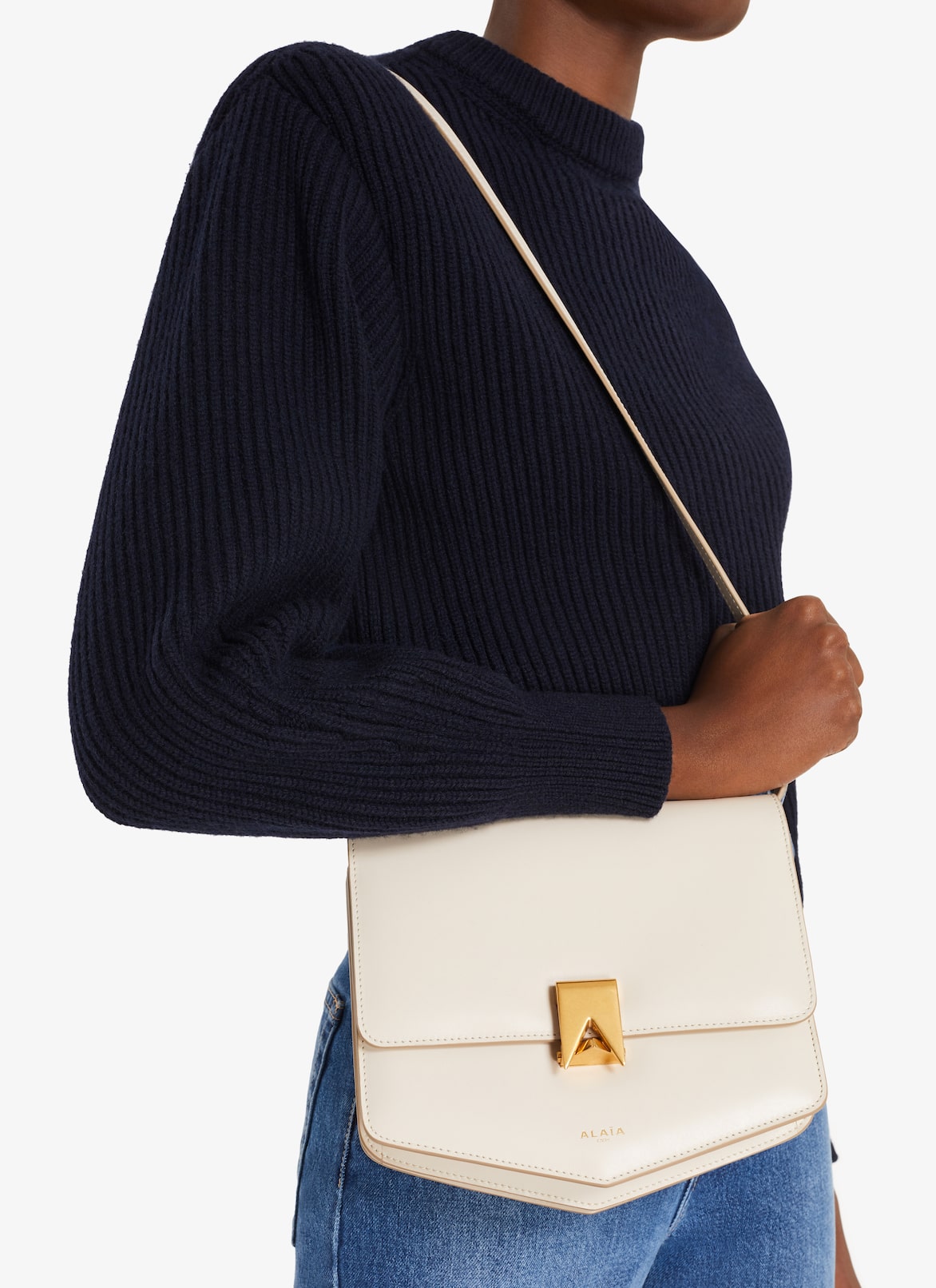 Le Papa bag in calfskin ALAÏA IVORY LE PAPA BAG IN CALFSKIN